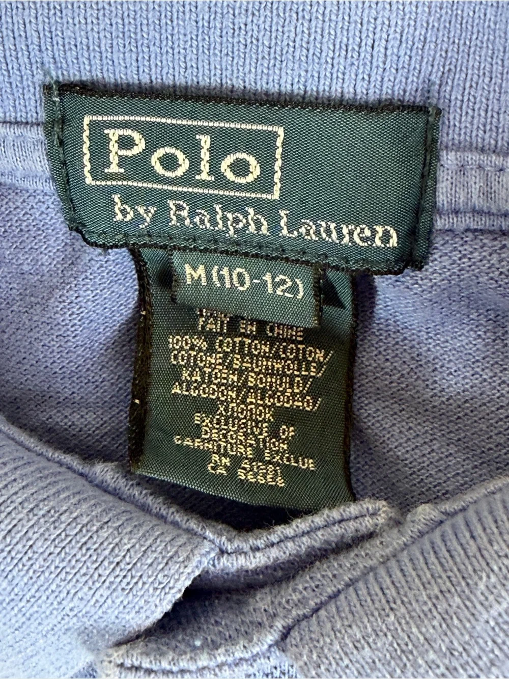 Ralph Lauren Kids Light‎ Blue Polo with Large Bright Orange Pony